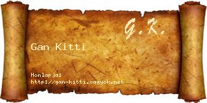 Gan Kitti névjegykártya